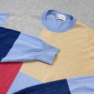 Maus & Hoffman Scotland Cashmere Blend Sweater Mens Large Multicolor Geometric
